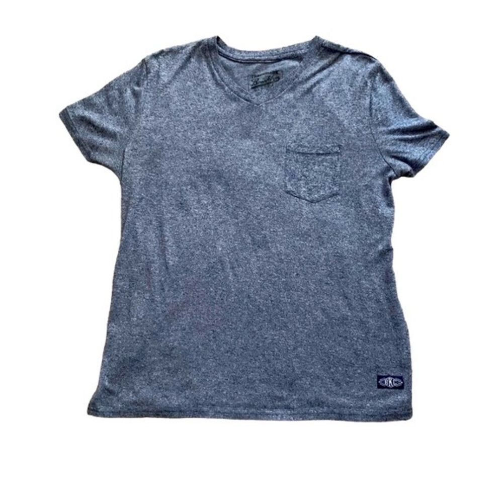 Trademark Brooklyn Cloth Heather Blue V-Neck T-shirt Size XL